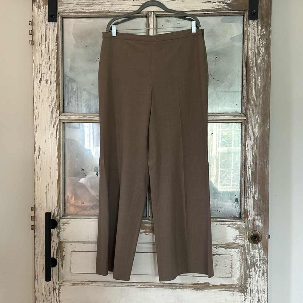 Allegory dress suit pants brown tan stretch sz 14